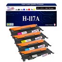Lot de 4 Toners/Laser compatibles avec HP W2070/1/2/3A (117A) - (Noir+Couleur)