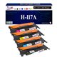 Lot de 4 Toners Laser compatibles avec HP W2070A, W2071A, W2072A, W2073A remplace HP 117A  - (Noir+Couleur)