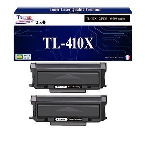 T3AZUR - 2x Toner compatible avec Pantum TL-410X, TL 410X