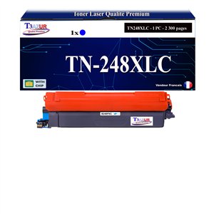 Toner compatible avec Brother TN248, TN248XL Cyan