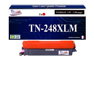 Toner compatible avec Brother TN248, TN248XL Magenta