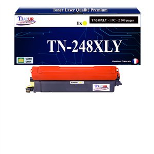 Toner compatible avec Brother TN248, TN248XL Jaune