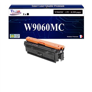 T3AZUR - Toner compatible avec W9060MC Noir compatible avec HP Color LaserJet Managed E55040, MFP E57540c, E57540dn