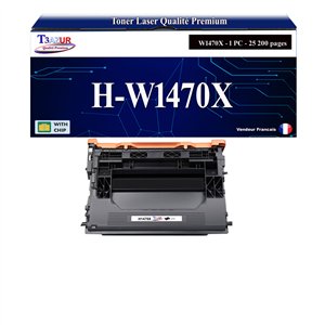 T3AZUR - 147X Toner compatible W1470X compatible avec HP Noir