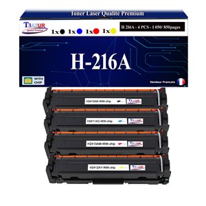 T3AZUR - 216A 4x Toners compatibles avec HP 216A compatible avec HP Color LaserJet Pro MFP M182n, M183fw