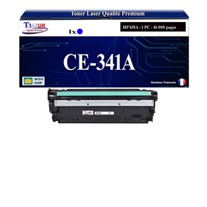 T3AZUR - 651A Toner compatible avec HP CE341A Cyan compatible avec HP Color LaserJet Enterprise 700 color MFP M775dn, M775f, M77