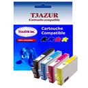 Lot de 4 Cartouches compatibles pour imprimante HP DeskJet 3070A - T3AZUR