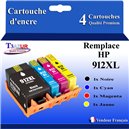 Lot de 4 Cartouches compatibles pour imprimante HP DeskJet 3070A - T3AZUR