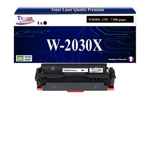 T3AZUR - Toner compatible avec HP Color LaserJet Pro MFP M479dw, M479fdn, M479 remplace HP W2030X / W2030A (HP 415X/415A)- Noir 