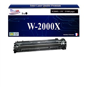 T3AZUR - Toner compatible avec HP Color LaserJet Pro M454dn, M454dw remplace HP W2030X / W2030A (HP 415X/415A)- Noir 