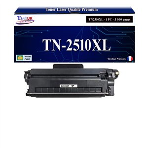 T3AZUR - Toner compatible avec Brother TN2510, TN2510XL