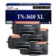 T3AZUR- 4x Toners compatibles avec brother TN3610, TN3610XL Noir (25 000 pages)