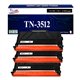 T3AZUR - 3x Toners compatibles avec Brother TN3512 Noir - 12 000 pages