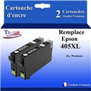 T3AZUR - Cartouche compatible Epson 405XL (C13T05H14010/C13T05G14010)- Noire - 25ml