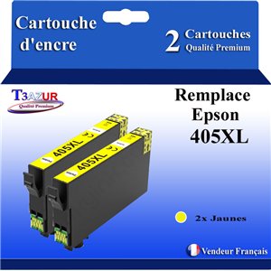 2x cartouches compatibles avec Epson 405XL- Jaune