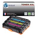 4 Toners compatibles avec HP CB540/ CB541 / CB542A  / CB543A