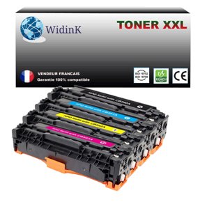 4 Toners compatibles avec HP CB540/ CB541 / CB542A  / CB543A