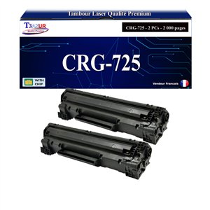 T3AZUR - Lot de 2 Toner générique HP CE285A / Canon CRG-725