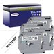 4 x Rubans d'étiquettes laminées générique Brother  MK231BZ - Texte noir sur fond blanc - Largeur 12 mm x 4 mètres
