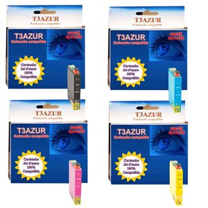 Lot de 6 Cartouches compatibles pour Epson T2991 / T2992 / T2993 / T2994 XL (3N+1C+1M+1Y)  
