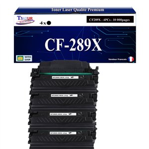 T3AZUR  - 4x Toner/Laser générique HP CF289X (89X)  Noir