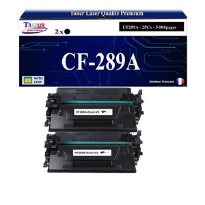 T3AZUR  - 2x Toner/Laser générique HP CF289A (89A)  Noir