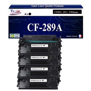 T3AZUR  - 4x Toner/Laser générique HP CF289A (89A)  Noir