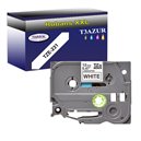 Ruban pour étiquettes laminées générique Brother TZe231 - Texte noir sur fond blanc - Largeur 12 mm x 8 mètres