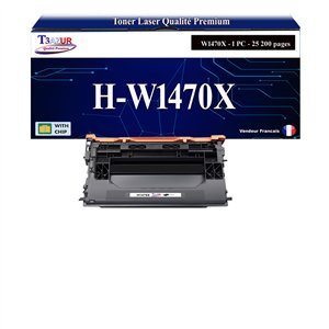 T3AZUR - Toner compatible HP 147X (W1470X)  Noir