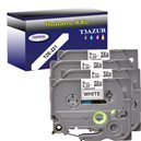 4x Rubans d'étiquettes laminées générique Brother TZe221 - Texte noir sur fond blanc - Largeur 9 mm x 8 mètres