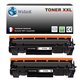 T3AZUR - Lot de 2 Toner compatibles avec HP CF244A (44A)  Noir 