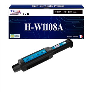 T3AZUR - 108A Toner compatible W1108A compatible avec HP Laser NS MFP 1005, 1005c, 1005w, 1020, 1020c, 1020w Noir