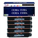 5 Toners g&eacute;n&eacute;riques HP CE310A, CE311A, CE312A, CE313A, 126A+20f papiers photos A6 -T3AZUR