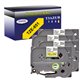 4 x Rubans d'étiquettes laminées générique Brother TZe651 - Texte noir sur fond jaune - Largeur 24 mm x 8 mètres
