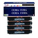 4 Toners g&eacute;n&eacute;riques HP CE310,1,2,3A , 126A pour HP LaserJet Pro 100 MFP M175nw CP1025 M275 TopShot+20f papiers photos A6 -T3AZUR
