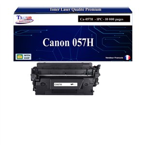 T3AZUR - Toner compatible avec Canon 057H (3010C002/3010C004) pour Canon MF443dw, MF445dw, MF446x, MF449x, MF453dw, MF455dw Noir