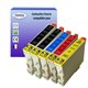 4 Cartouches compatibles avec Epson remplace Epson T0611/ T0612/ T0613/ T0614 