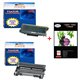 Toner+Tambour compatible Brother TN3280 + DR 3200 + Pack 20 papiers photos 230gr