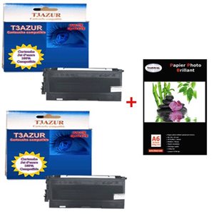 Lot 2 Toner compatible Brother DCP7010 / 7020 / 7025+ Pack 20 papiers photos A6 230gr Lot 2 Toner compatible Brother DCP7010 / 7020 / 7025+ Pack 20 papiers photos A6 230gr