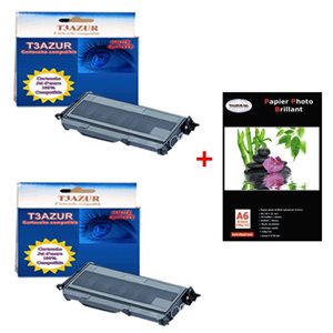 Lot 2 Toner compatible Brother MFC7440N / MFC7450 / MFC7840W+ Pack 20 papiers photos A6 230gr   Lot 2 Toner compatible Brother MFC7440N / MFC7450 / MFC7840W+ Pack 20 papiers photos A6 230gr