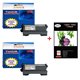 Lot 2 Toner compatible Brother TN 2220+ Pack 20 papiers photos A6 230gr  