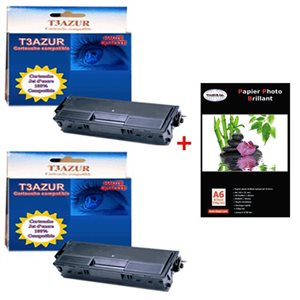 Lot 2 Toner compatible Brother MFC8440 / MFC8840D+ Pack 20 papiers photos A6 230gr  