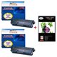 Lot 2 Toner compatible Brother TN3060+ Pack 20 papiers photos A6 230gr  