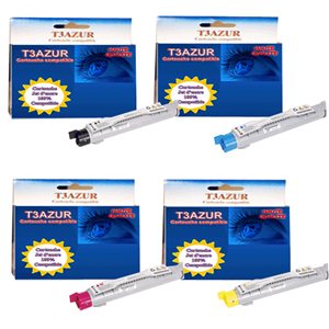 T3AZUR - Lot de 4 Toner générique pour DELL Laser 5110 
