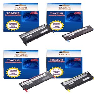 4 Toners DELL Laser 1230 / 1230C - Compatible