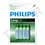 Pack de 4 piles Philips Longlife R03 Micro AAA