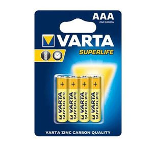 Pack de 4 piles Varta Superlife R03 Micro AAA