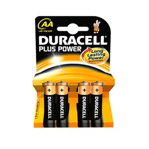 Pack de 4 piles Duracell Plus Power MN1500/LR6 Mignon AA
