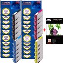 HP364XL - Lot de 20 cartouches compatibles pour HP n°364 XL+Pack de 20 papiers photos A6 230gr