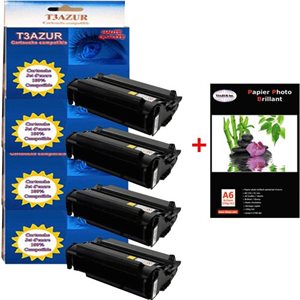 Lot de 4 Toner générique pour Lexmark T652 / T652DN / T652DTN / T652N+ Pack de 20 papiers photos A6 230gr